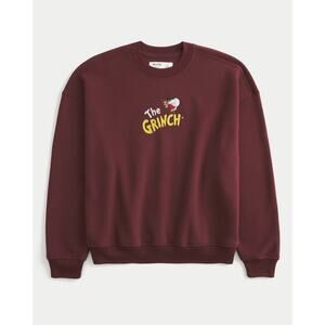 NWT The Grinch Boxy Graphic Crew Sweatshirt – Large